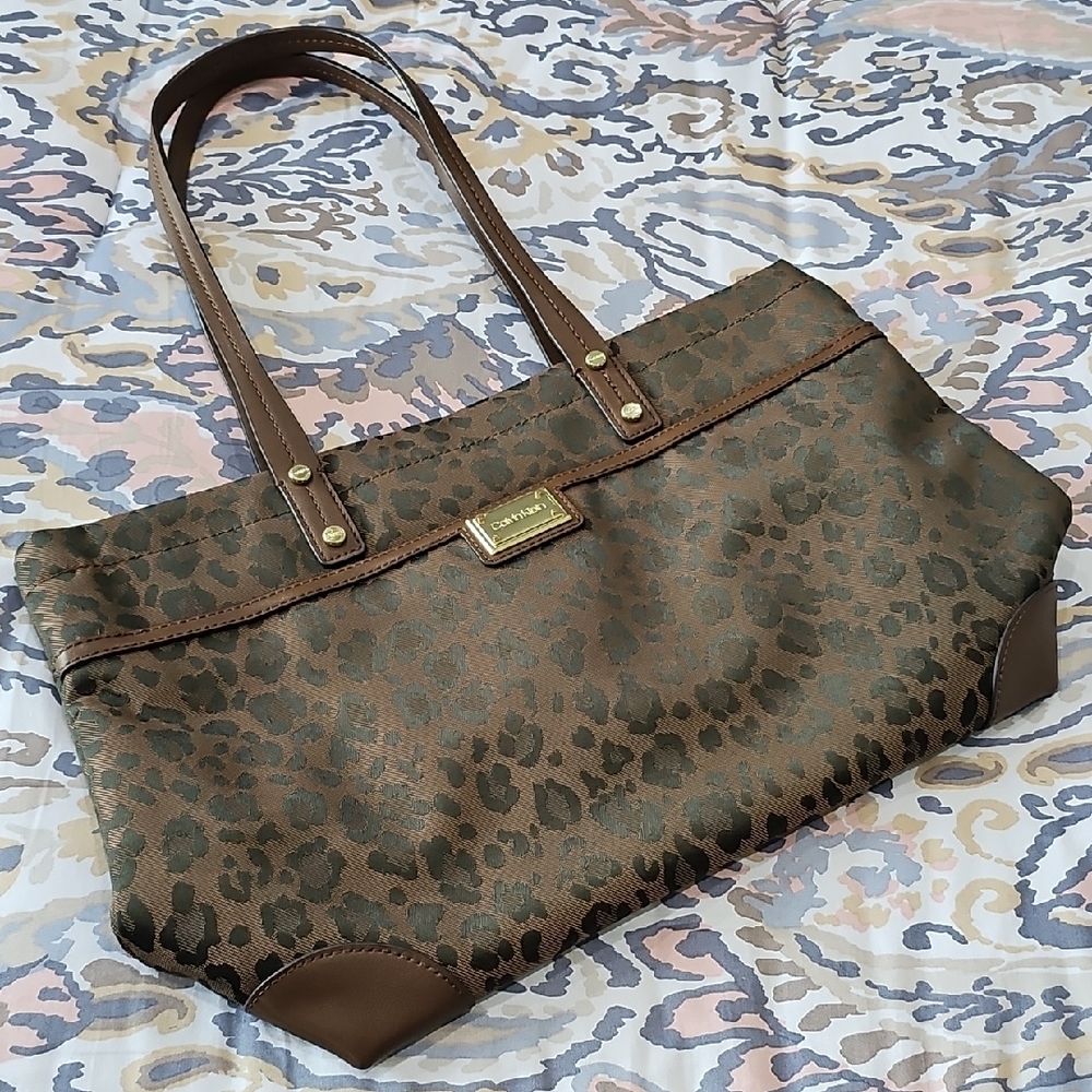 Brown Leopard Print Tote Bag
